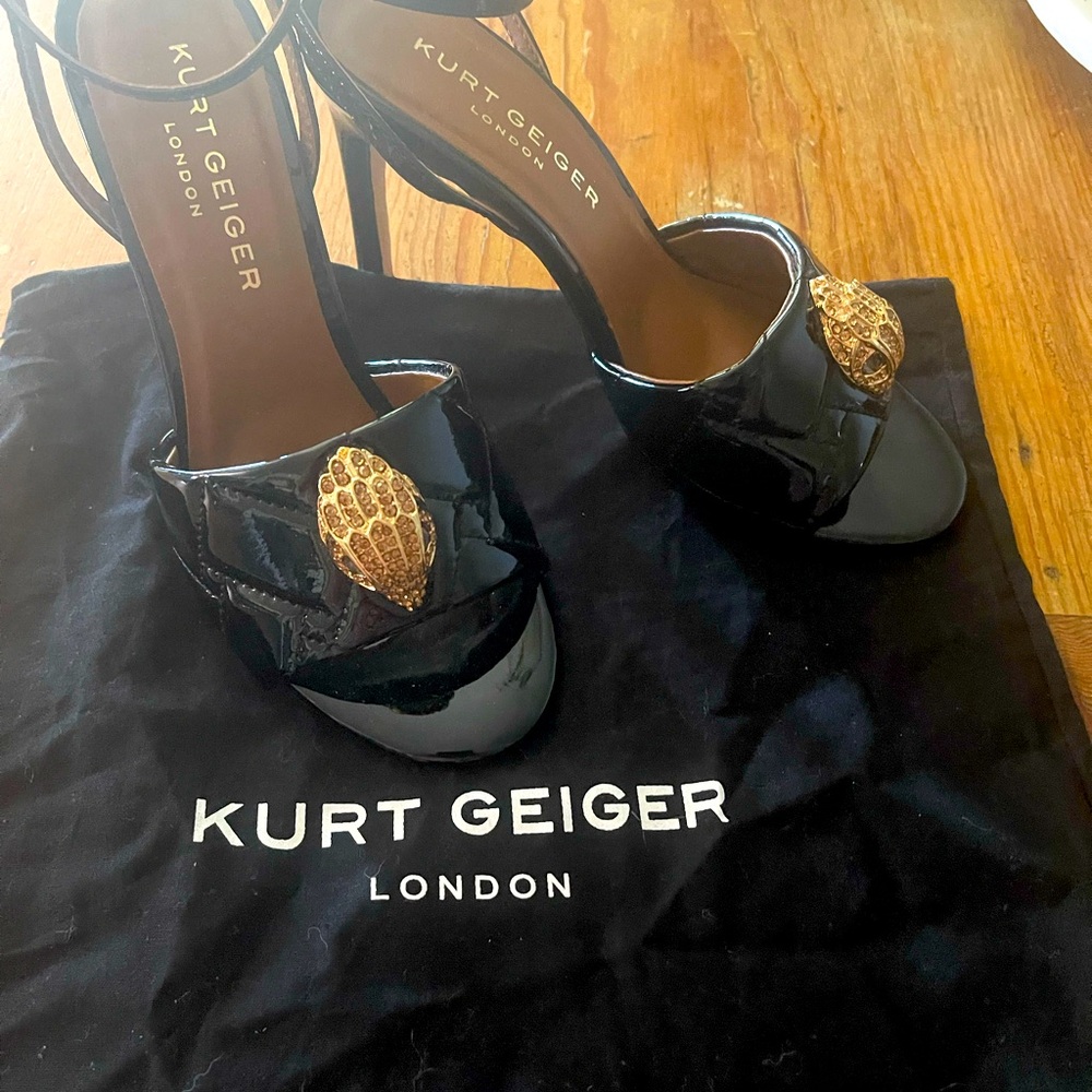 Kurt Geiger patent leather shoe.